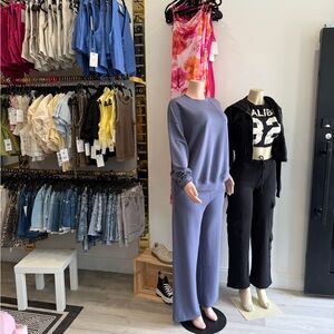 Women's Cozy Blue Lounge Set